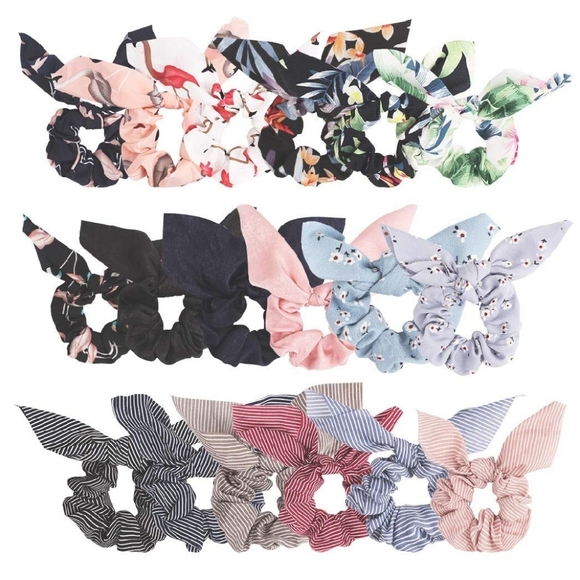 Brandy Melville Accessories - Brandy Melville Bow Knot Scrunchies Chiffon Satin
